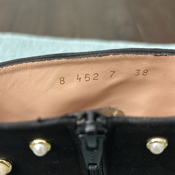 Brenda Zaro Pearl Ankle Boots Black Suede/Leather. Sz 38/7.5. Made in Sp… - Picture 8 of 9